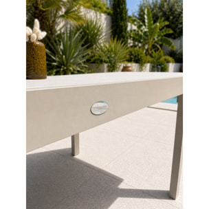 KALIBO - Table de jardin en aluminium et plateau sinterstone (10 places)