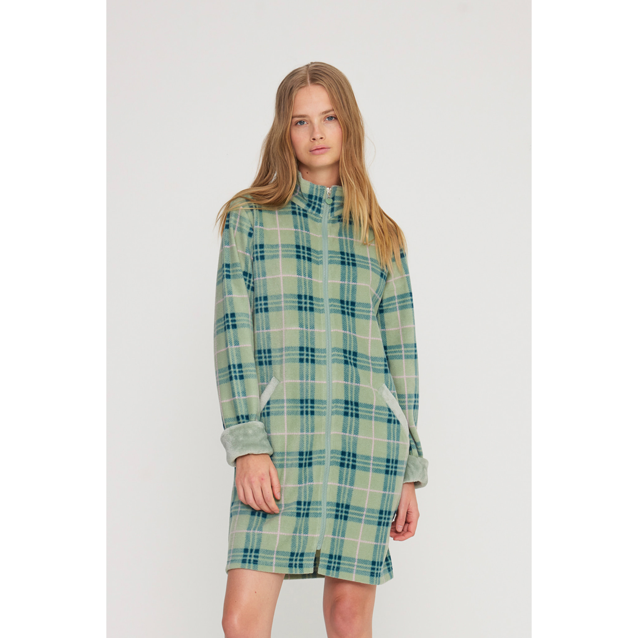 Vestaglia donna yuppie in pile con zip Noidinotte