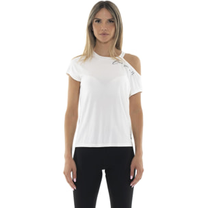T-shirt monospalla da donna Leone Black'n White