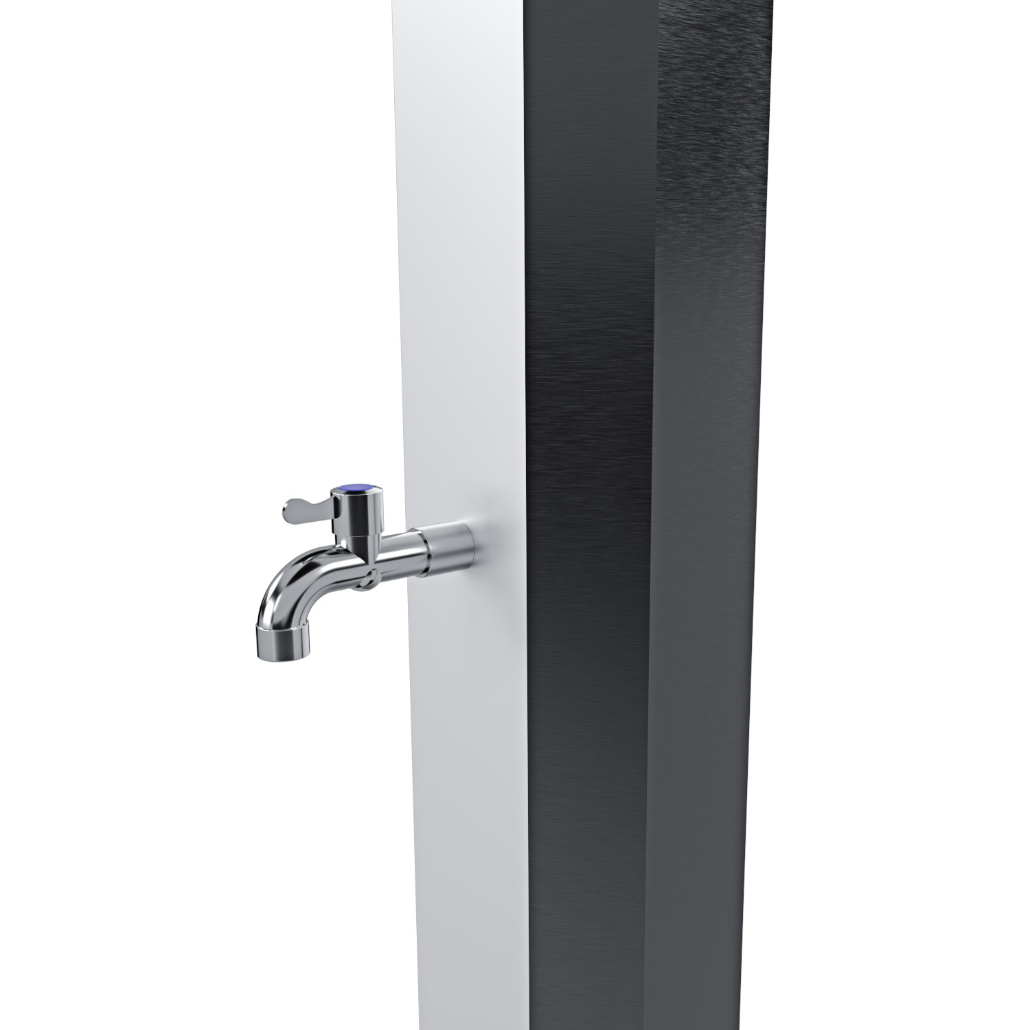 Doccia Solare 35 Litri 220 Cm Per Giardino Piscina Soffione Cromato Getto A Pioggia Con Regolatore Temperatura E Doccetta Per Piedi Attacco Per Tubo