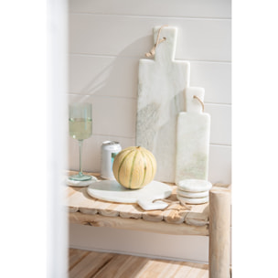 J-Line planche à découper Rectangle - marbre - blanc - small