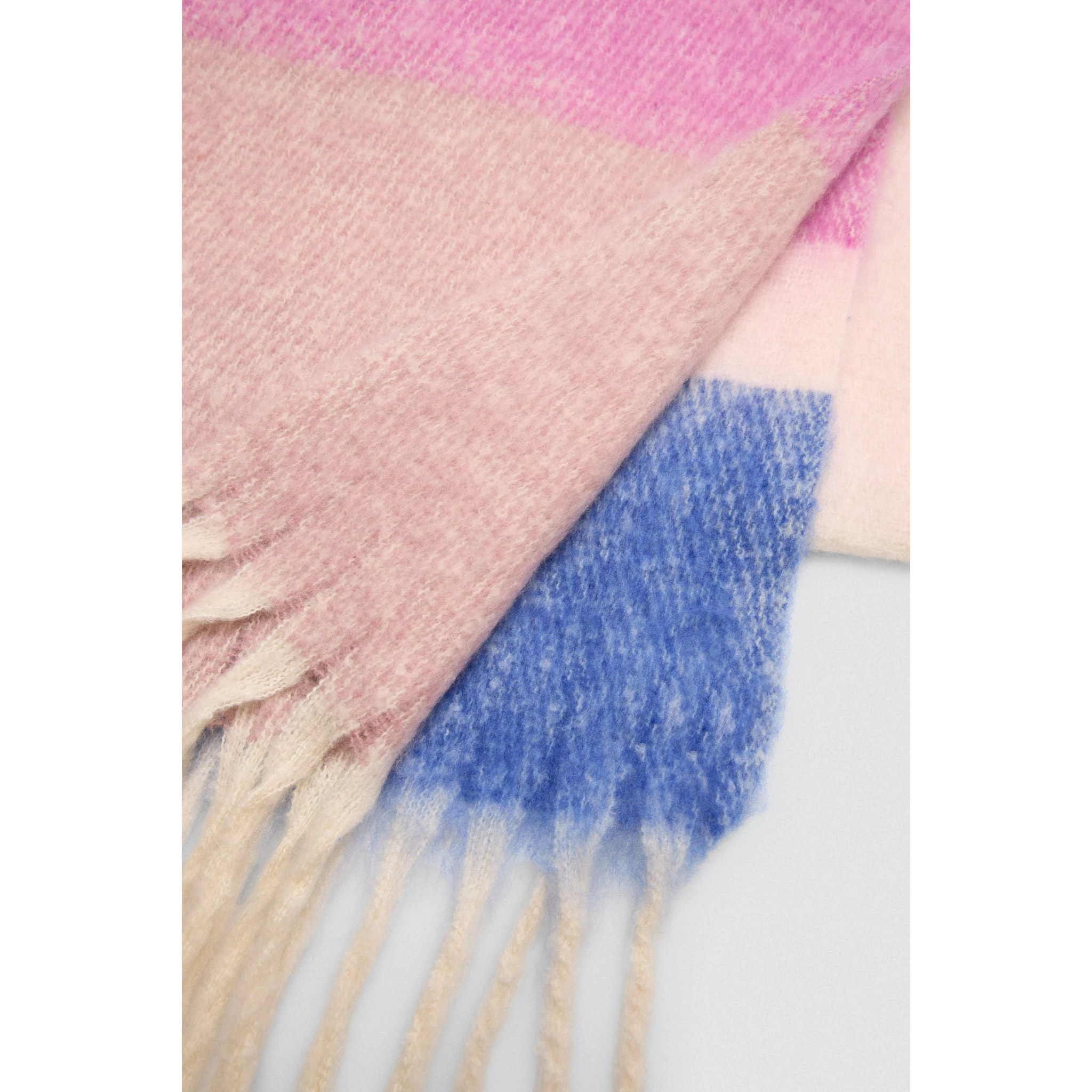 Sciarpa a righe rosa