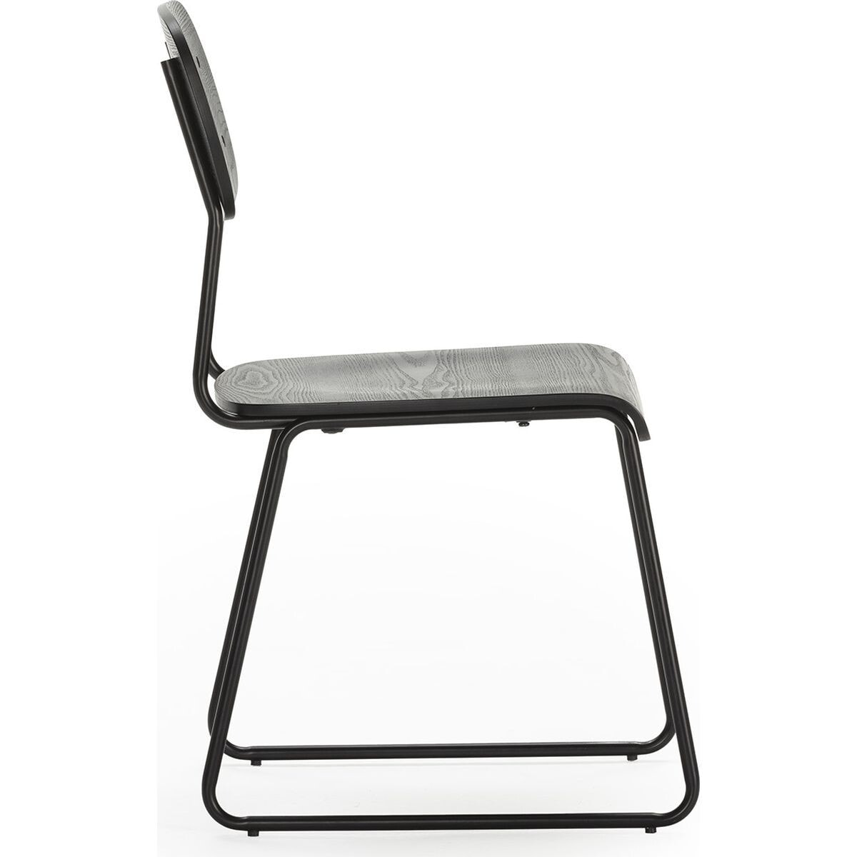 Lot de 2 tabourets de bar effet bois - EKEN