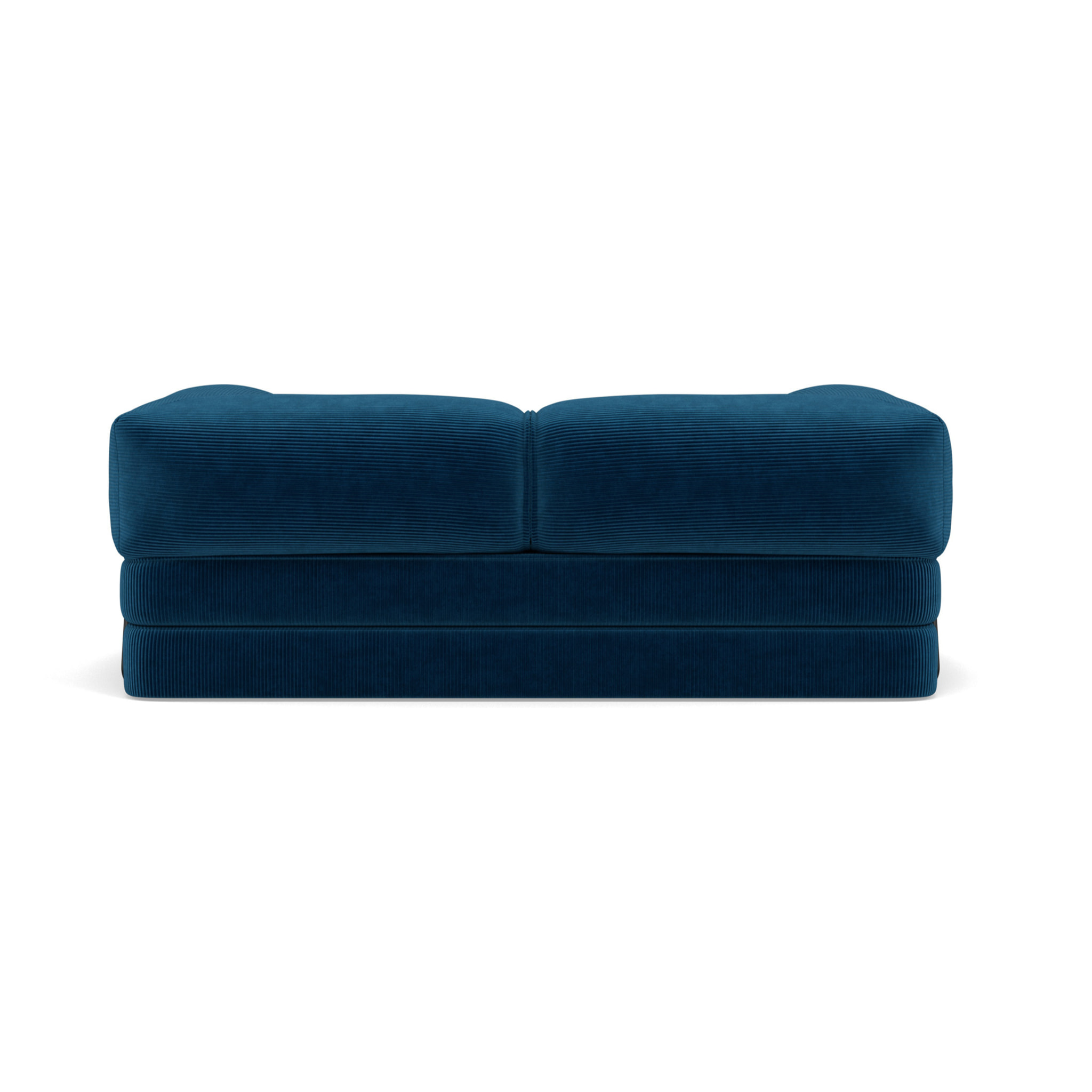 Poppy - canapé 3 places convertible en velours côtelé - Bleu