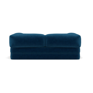 Poppy - canapé 3 places convertible en velours côtelé - Bleu