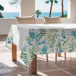 Nappe imprimée anti-tâches ALBIR BLEU VERT