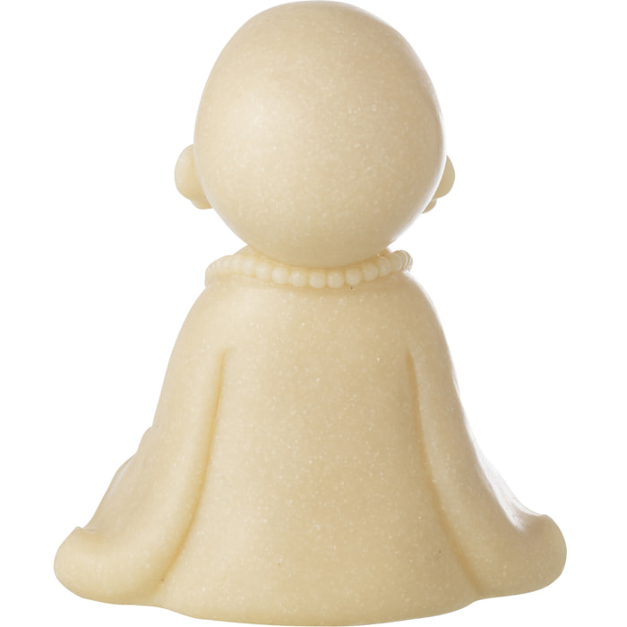 J-Line Moine Zen décoratif - polyrésine - jaune - large