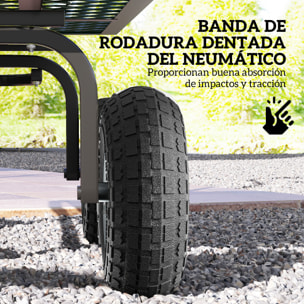 Juego de 4 Ruedas para Carretilla, Neumáticos de Goma Ø255 x 75 mm, Ruedas de Repuesto, Eje de 16 mm, Carga 80 kg, para Carros de Mano y Carritos de Jardín, Negro