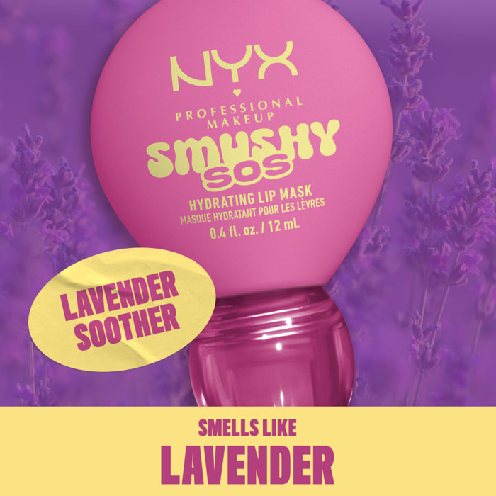 NYX Professional Makeup Smushy SOS Soin lèvres 2-en-1 Baume Jour & Masque Nuit LAVENDER SOOTHER
