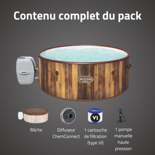 Bestway Spa gonflable rond Lay-Z-Spa Helsinki AirJet avec WiFi 5-7 personnes