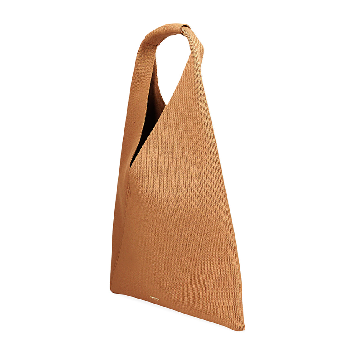 Borsa a spalla donna marrone in tessuto