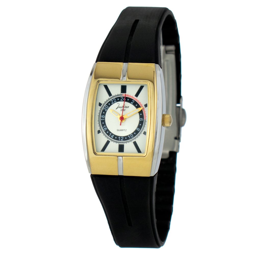 Reloj Justina 21795 Mujer Analogico Cuarzo con Correa de Caucho