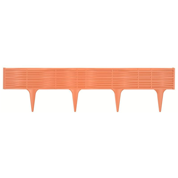 Frontera de cesped "ibwi" para jardin de plastico 390 x 390 x 18,65 cm en color terracota