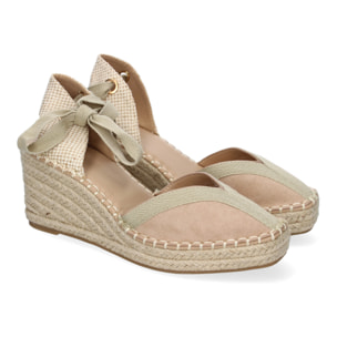 Sandalia de Mujer, Estilo Valenciana de Yute, Diseño Moderno, Detalles en la Pala