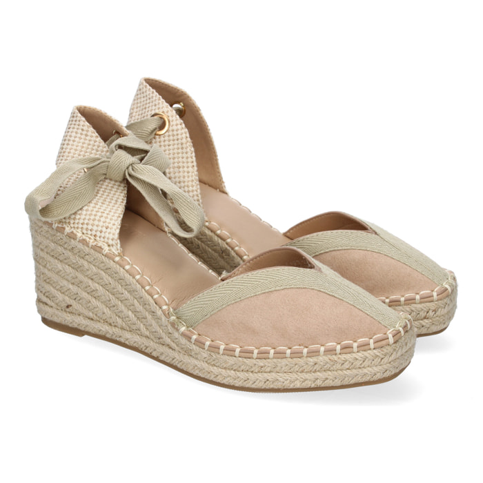 Sandalia de Mujer, Estilo Valenciana de Yute, Diseño Moderno, Detalles en la Pala