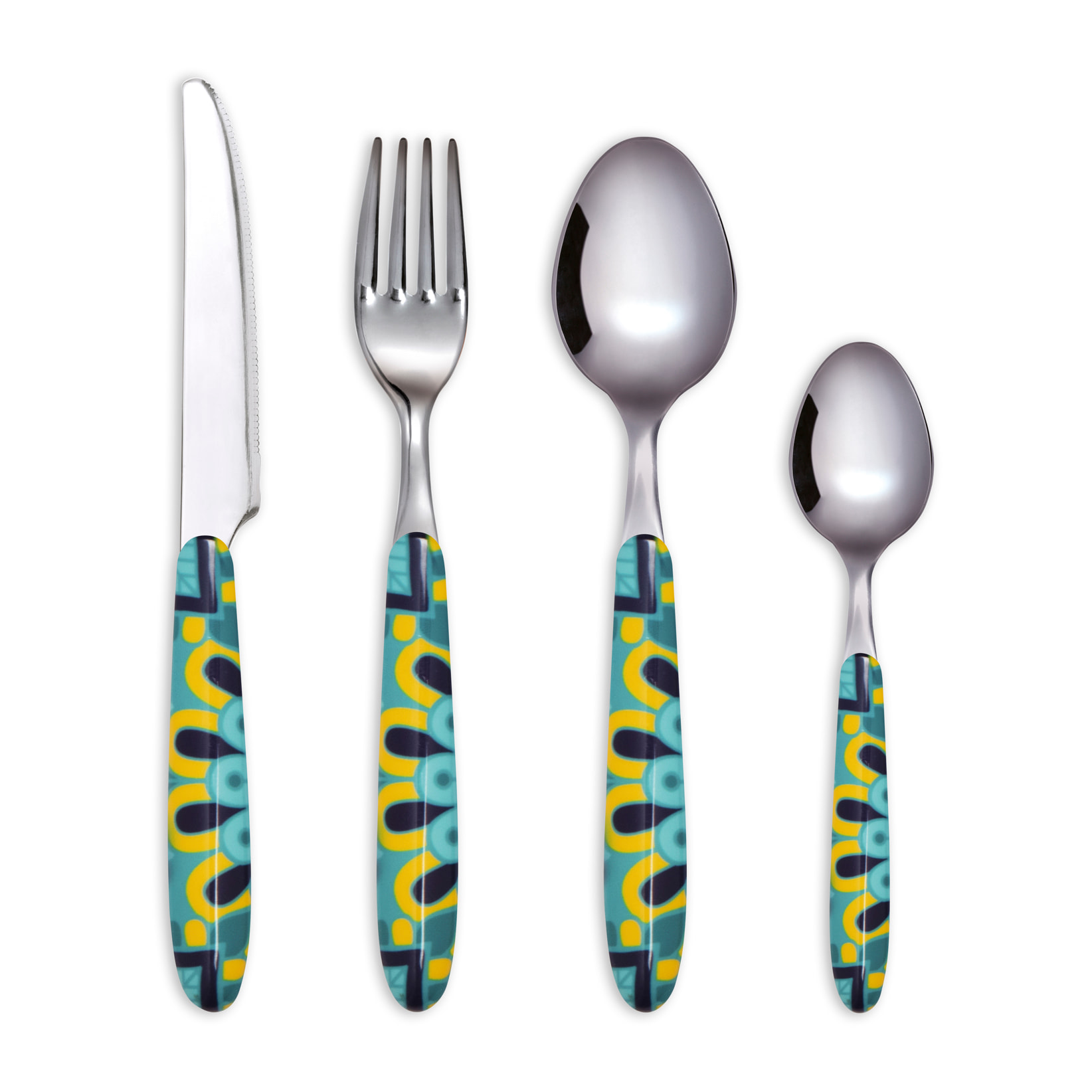 Servizio 24 posate Excelsa – Mandala Mediterraneo, Acciaio Multicolore