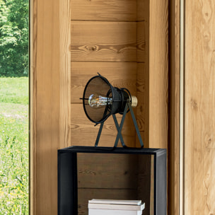 Lampe "Rodo" - métal - noir H31 cm