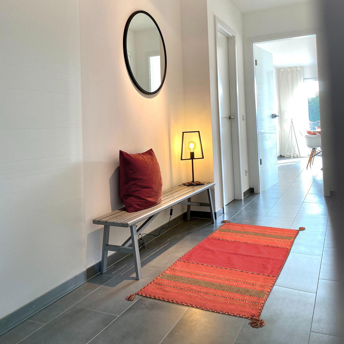 Tapis Buvo tissé à la main en Coton