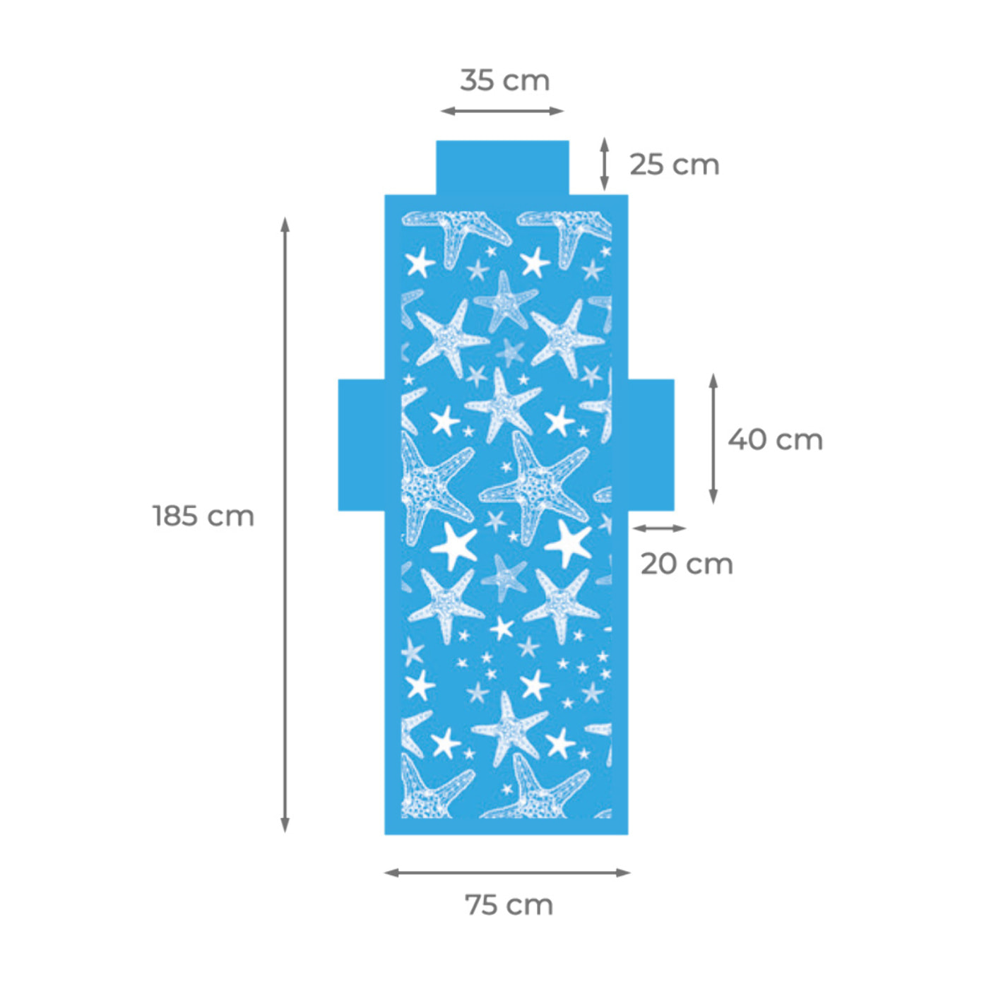 Telo Mare Lettino In Microfibra Disegno Miami