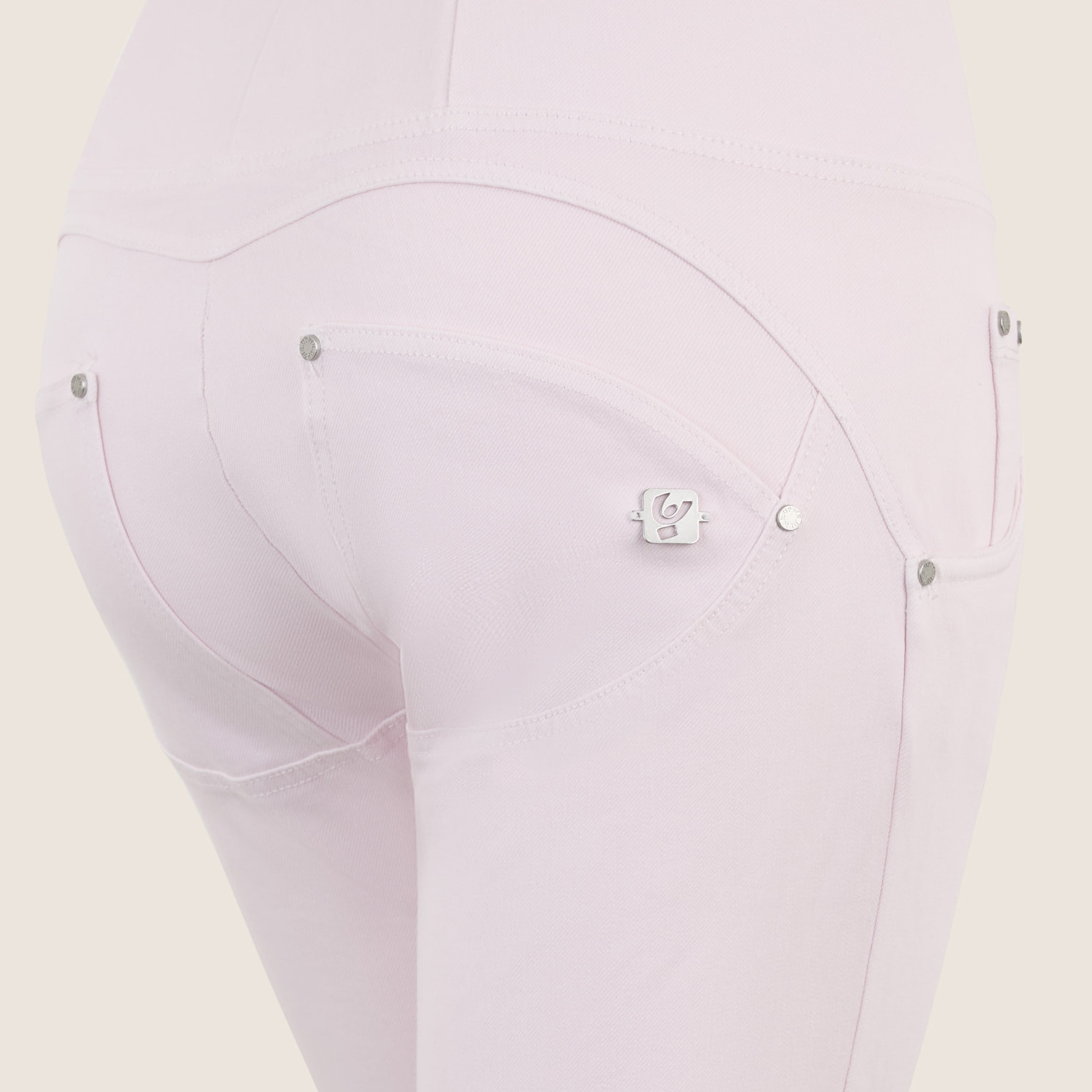 Pantaloni push up WR.UP® vita alta superskinny tessuto navetta