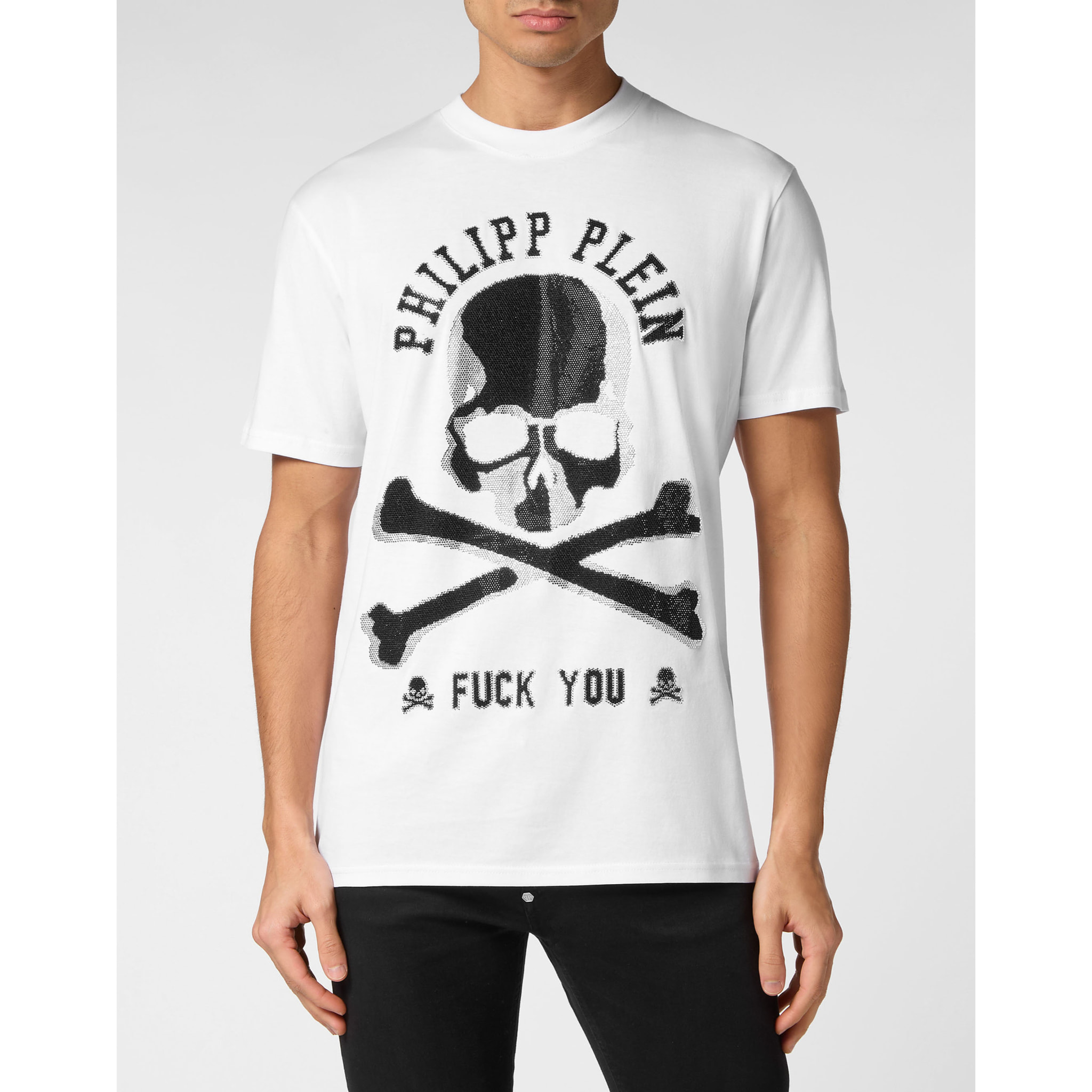 PHILIPP PLEIN Camiseta de cuello redondo y manga corta SKULL