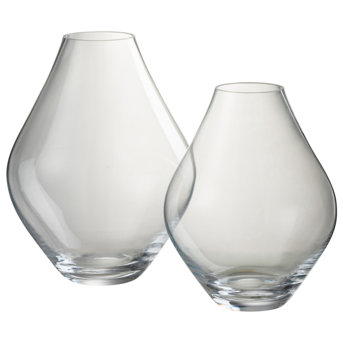 J-Line vase Abby  - verre - transparent - large - 28 cm de hauteur