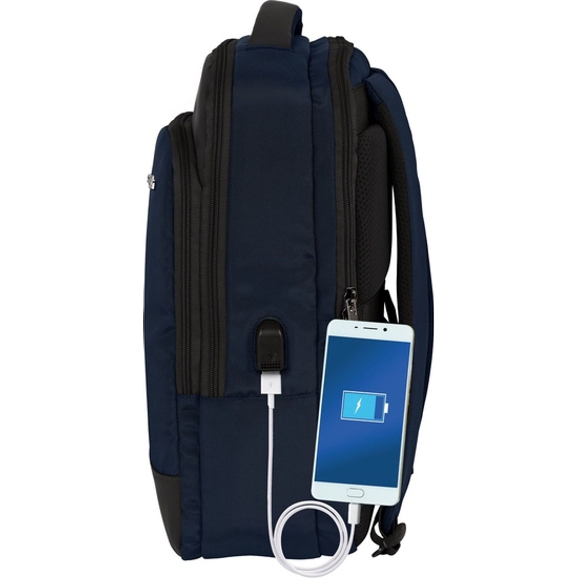 Mochila portatil 15,6"+tablet+usb safta safta business "dark blue"