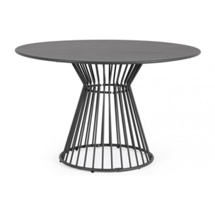 Tavolo rotondo AUSTIN in acciaio antracite Ø 120 cm