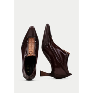 Abotinado Dalia Marrón 6,5 cm