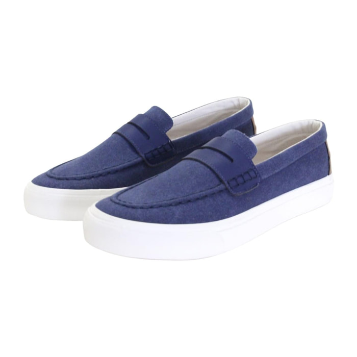 Scarpe da barca Docksteps blu navy in tessuto