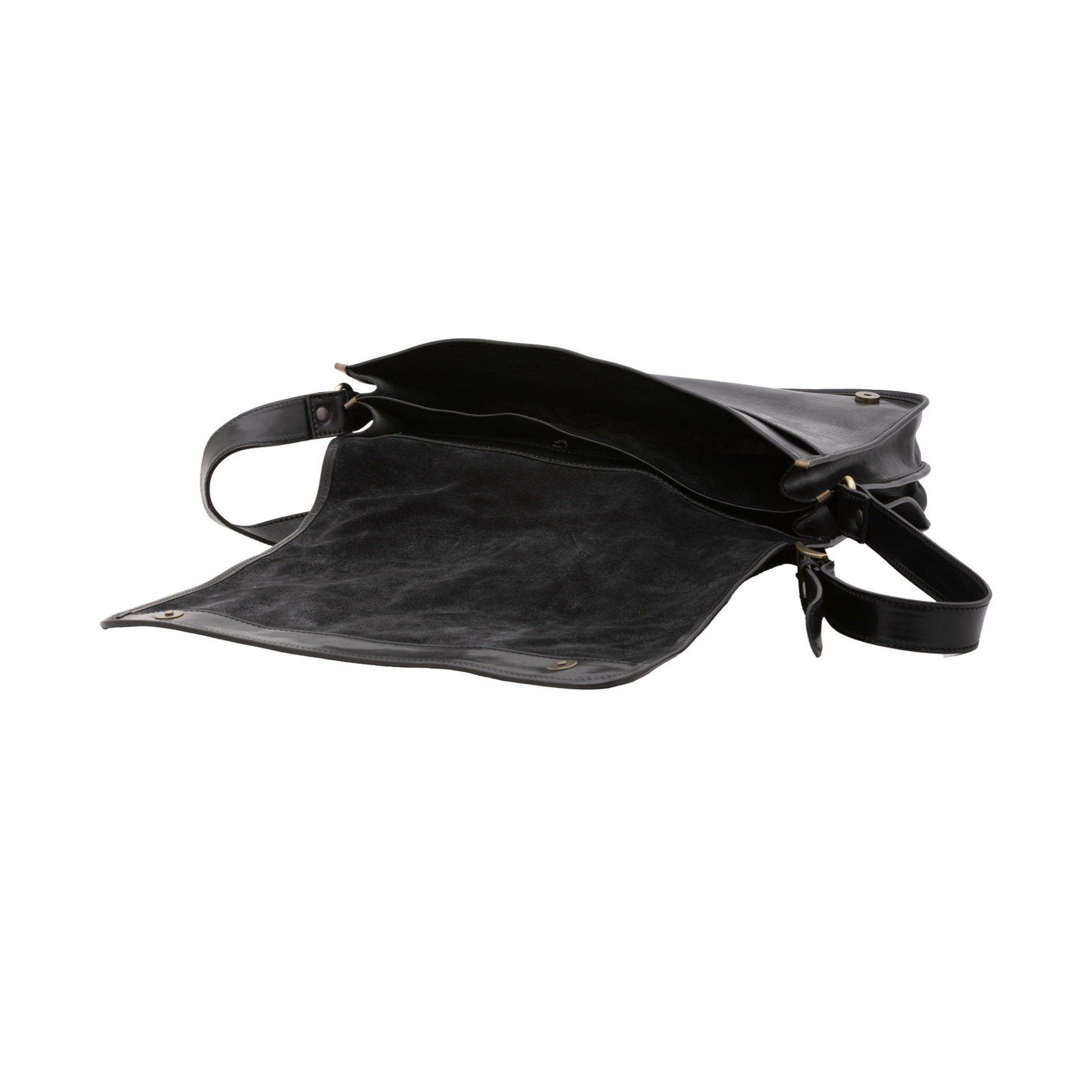 Borsa a tracolla uomo in vera pelle - Modello False - Made in Italy - 30.0 x 38.0 x 12.0 cm