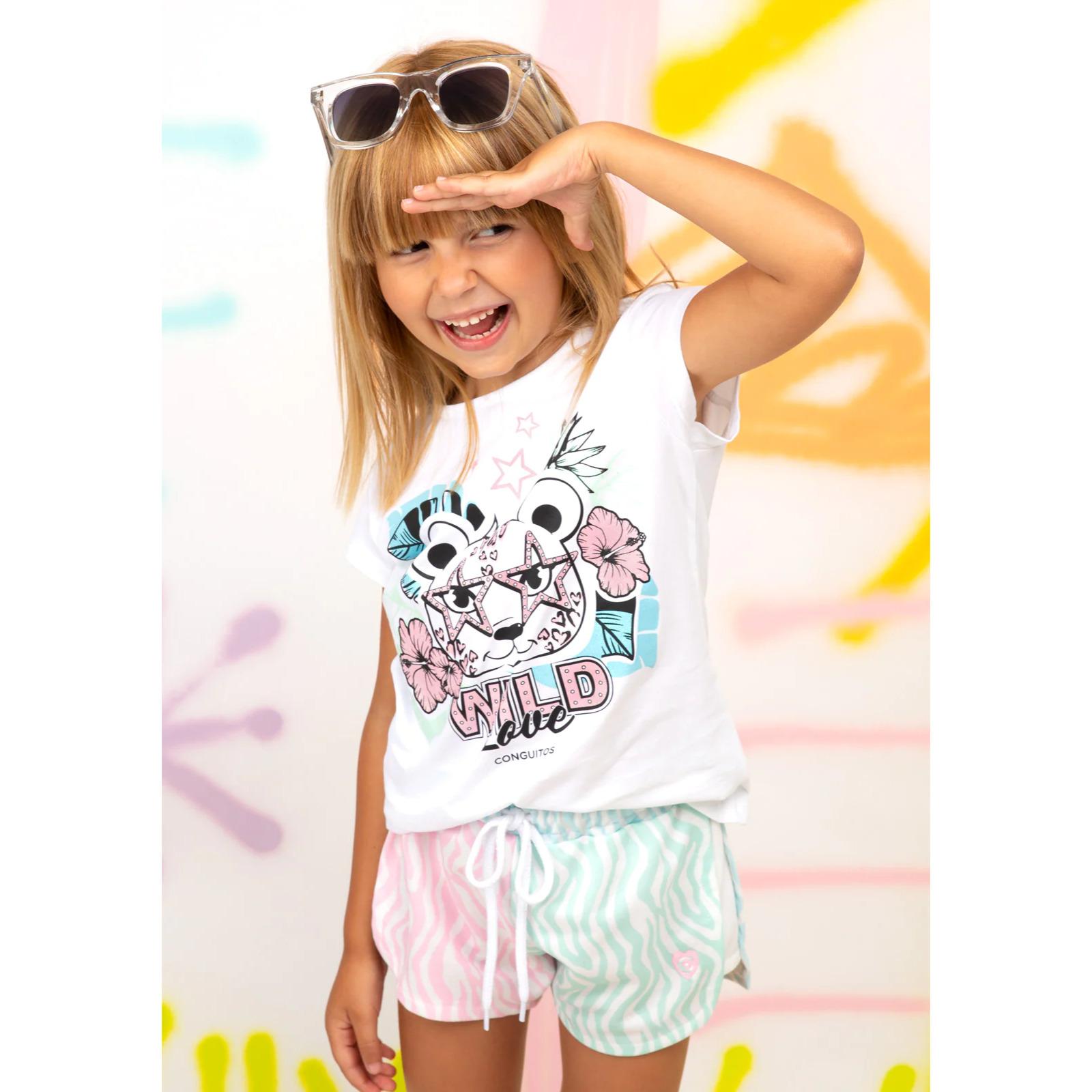 Camiseta de Niña Glitter en Blanco