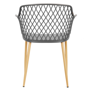 Fauteuil Exterieur Malaga Gris - Lot De 4