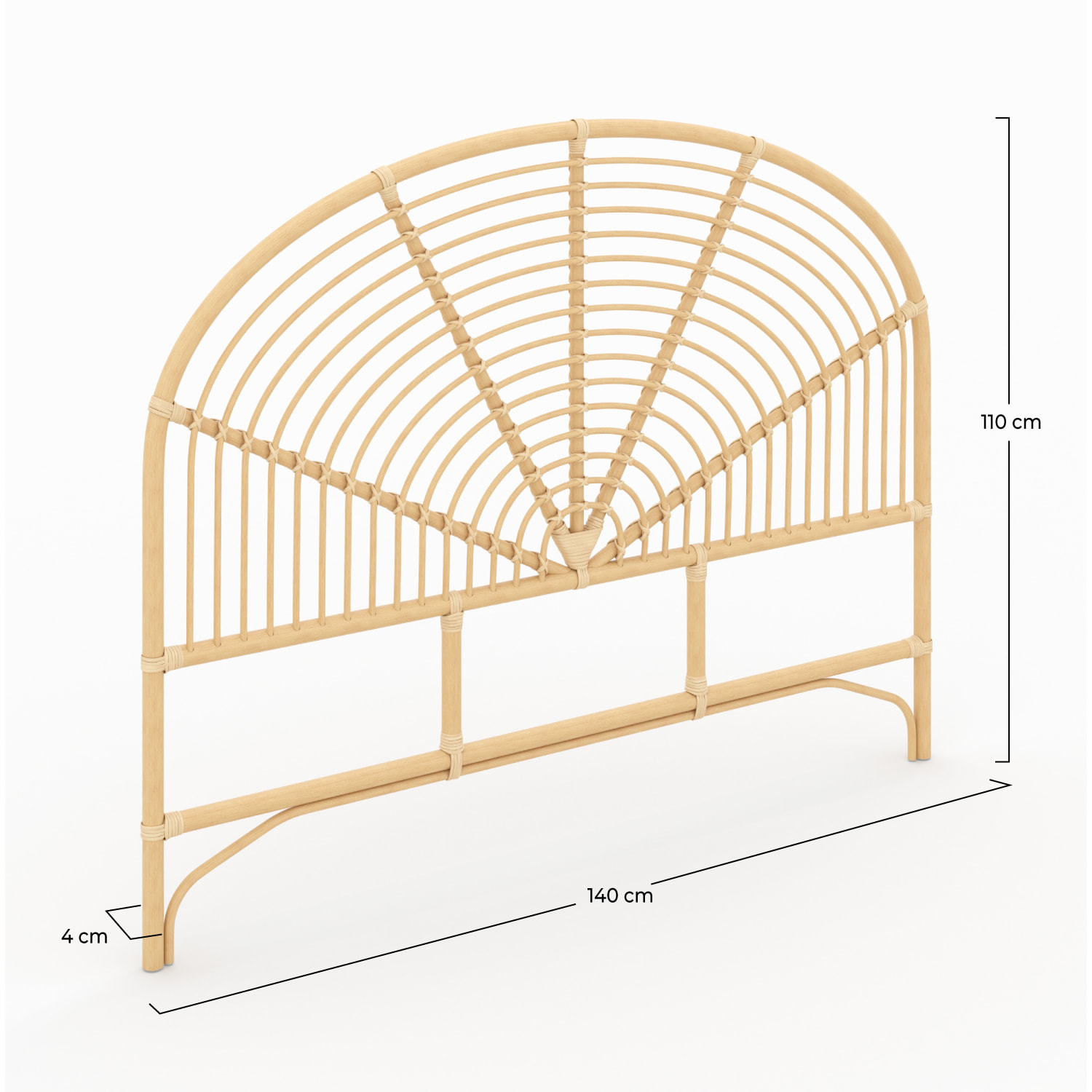 Tête de lit en rotin 140 cm - Séléna