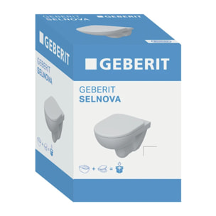 Selnova ensemble WC suspendu avec abattant, blanc (501.752.00.1)
