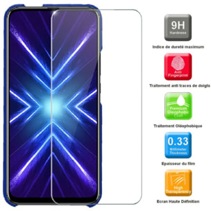 Pack IBROZ Honor 9x Coque Silicone bleu