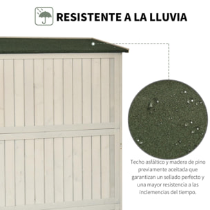 Cobertizo de Madera Caseta Jardín con Estantes Ventanas 127,5x50x164 cm Gris