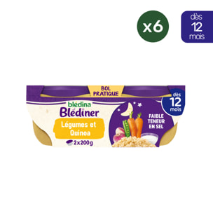 6x2 Bols Mijoté de Légumes et Quinoa - Blediner - Dès 12 mois