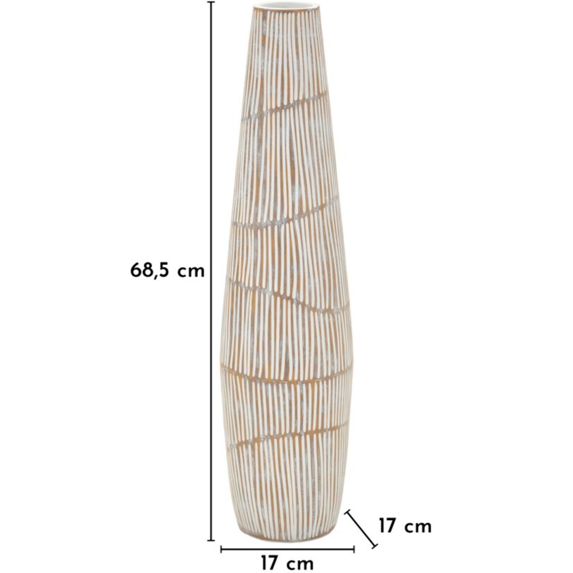 VASO RESINA HANOI CM Ø 17X68,5 (APERTURA CM Ø 6)