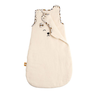 Gigoteuse bébé hiver en gaze de coton détails léopard