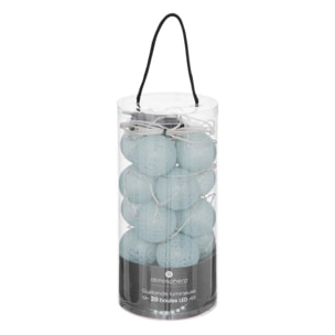 Guirlande LED 20 boules vert céladon L435cm