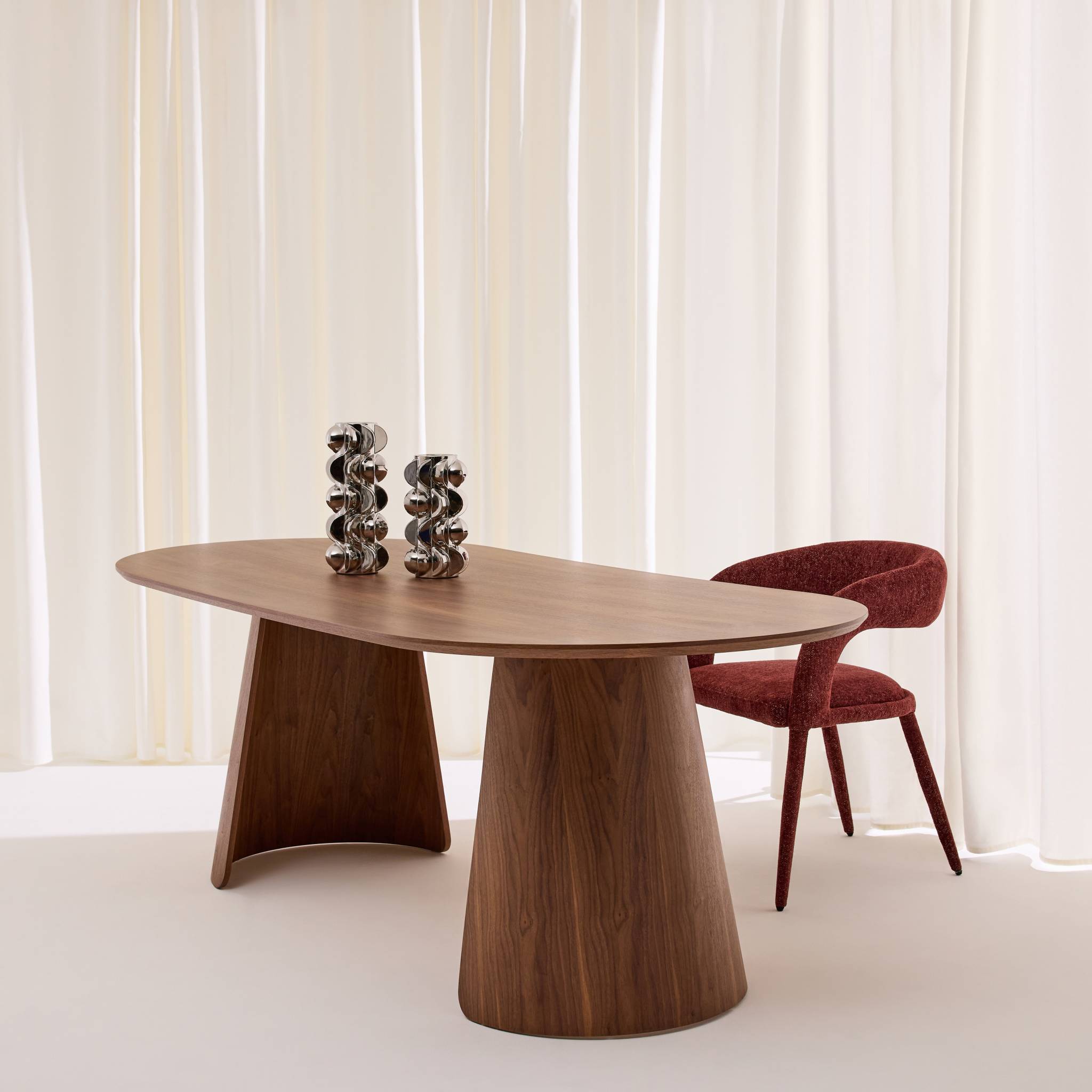 Table à manger oblongue décor bois 8 places MATHILDE