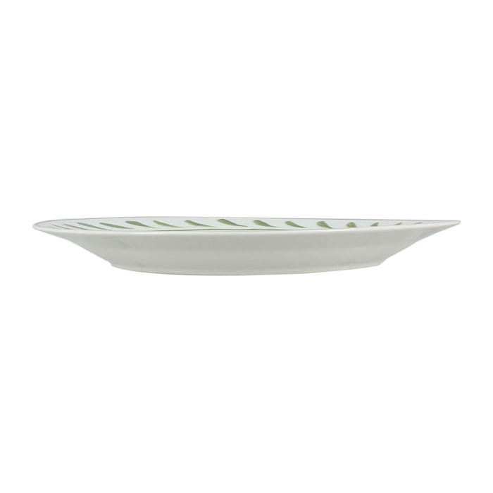 Lot de 6 assiettes plates 26,5cm en porcelaine à imprimé citron LEMON