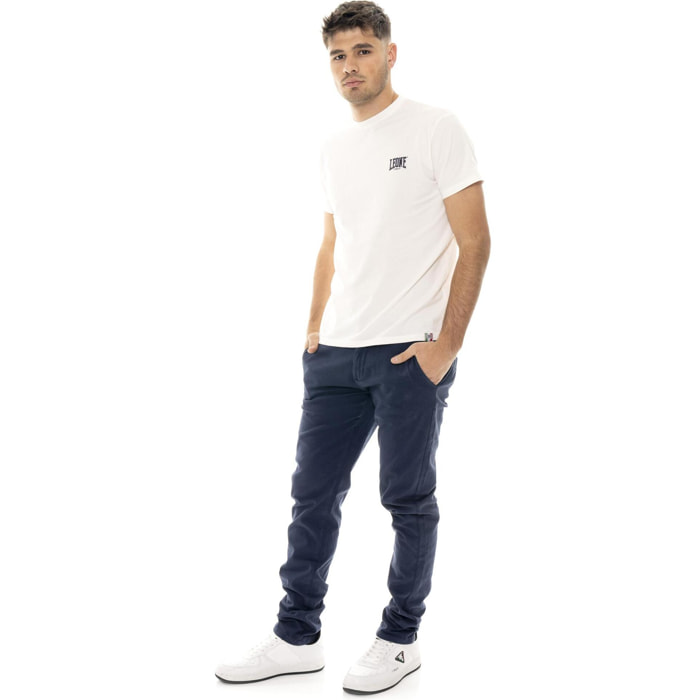 Pantaloni chino in twill da uomo con passanti Leone Easy