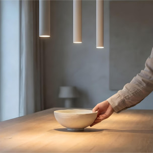 Ledsc4 LedsC4 - Lámpara Colgante LED Interior, Diseño Contemporáneo, Luz Cálida 2700K-3000K, Altura Ajustable, Difusor Opal, 600mm, Ideal para Salones y Comedores
