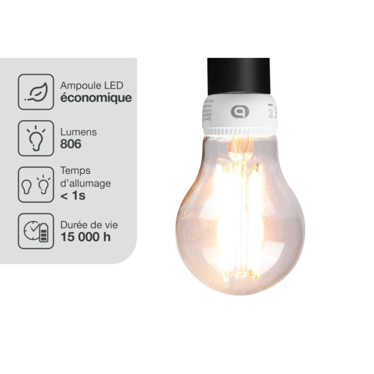 Ampoule LED connectée ESSENTIELB Filament Nuances de Blanc Classique E27