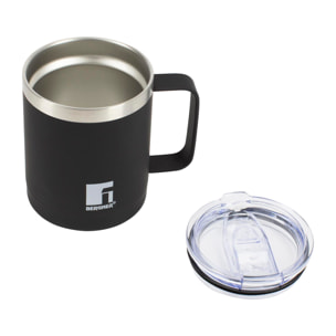 Taza de Viaje 350ml en Acero inoxidable Negro LOVERS Bergner