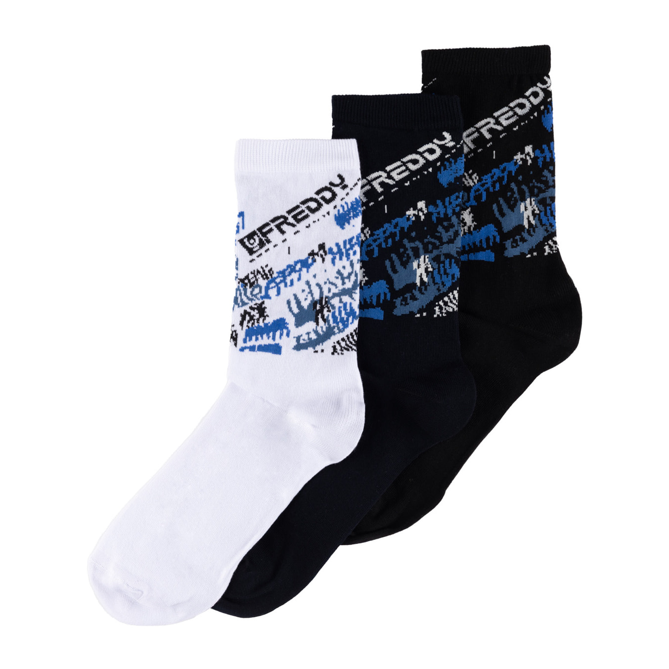 Pack 3 Calzini Media Lunghezza con Gambale Fantasia