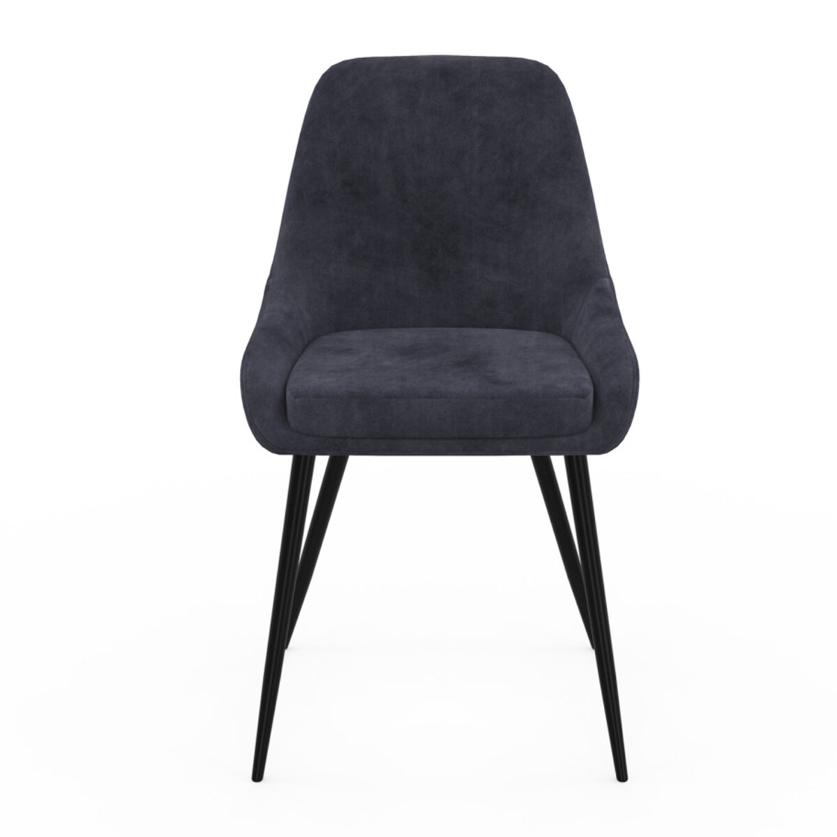 Chaises Olivia velours mix couleurs (crème, rose, gris clair, gris foncé) pieds métal - lot de 4