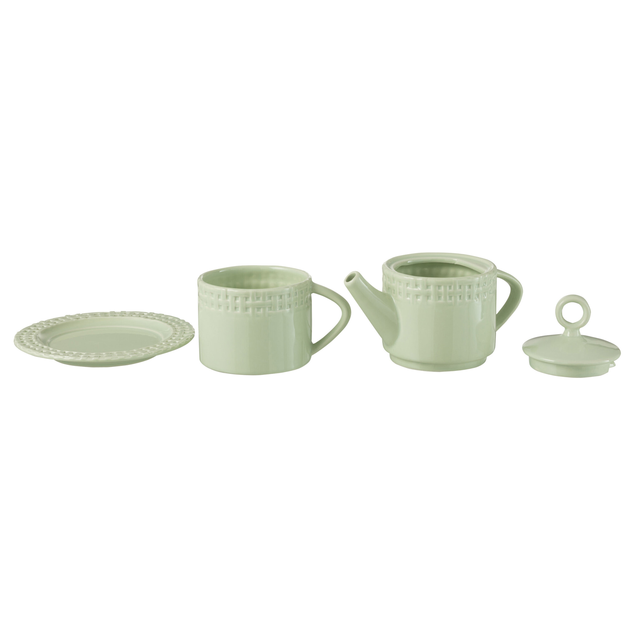 J-Line tasse + théière - céramique - vert